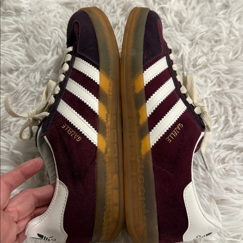 Adidas x Gucci Gazelle in burgundy size 7 men’s - Picture 11 of 14